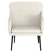 Fauteuil 63x76x80 cm fluweel crèmekleurig