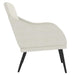 Fauteuil 63x76x80 cm fluweel crèmekleurig