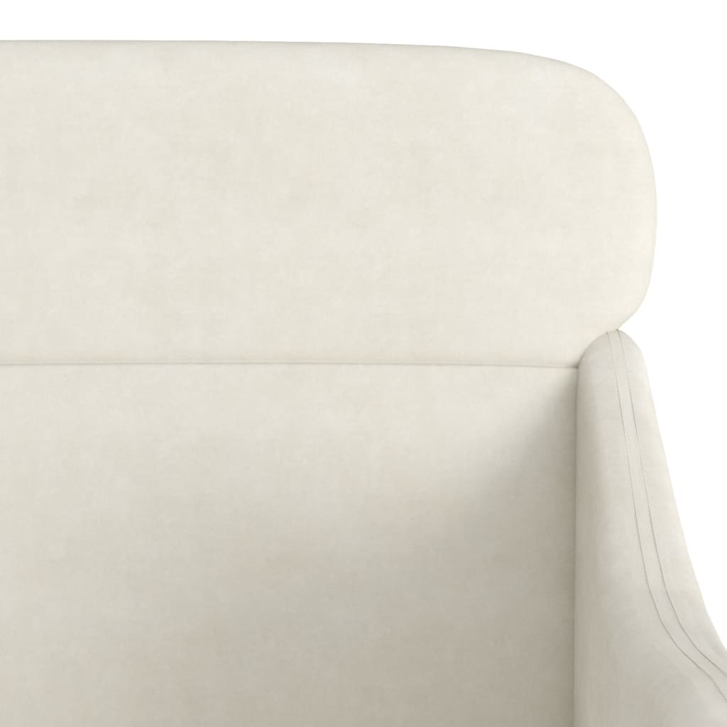 Fauteuil 63x76x80 cm fluweel crèmekleurig