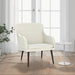 Fauteuil 63x76x80 cm fluweel crèmekleurig