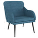 Fauteuil 63x76x80 cm fluweel blauw