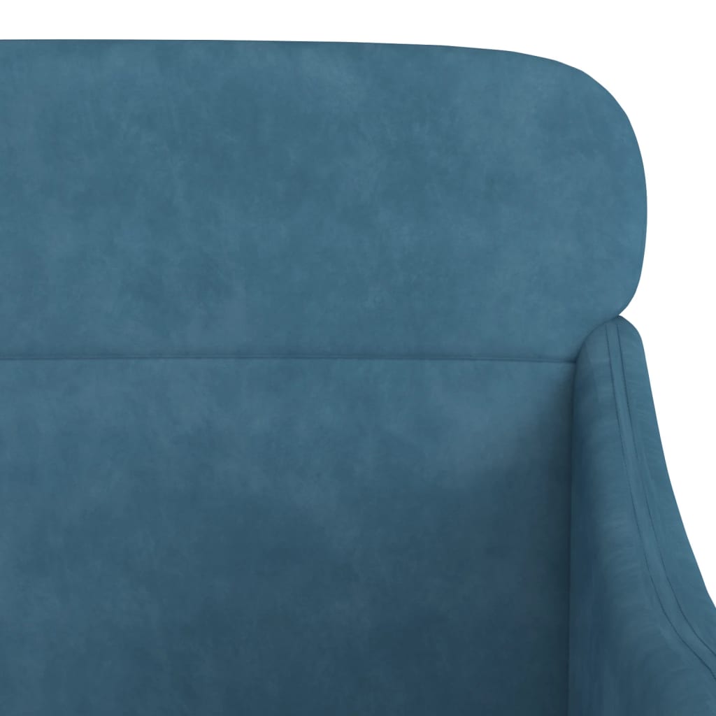 Fauteuil 63x76x80 cm fluweel blauw