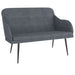 Bankje 110x76x80 cm fluweel donkergrijs