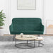 Bankje 110x76x80 cm fluweel donkergroen