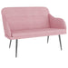 Bankje 110x76x80 cm fluweel roze