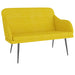 Bankje 110x76x80 cm fluweel geel