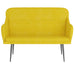 Bankje 110x76x80 cm fluweel geel