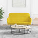 Bankje 110x76x80 cm fluweel geel
