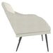 Bankje 110x76x80 cm fluweel crèmekleurig