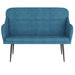 Bankje 110x76x80 cm fluweel blauw