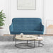 Bankje 110x76x80 cm fluweel blauw