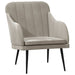 Fauteuil 63x76x80 cm fluweel lichtgrijs