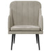 Fauteuil 63x76x80 cm fluweel lichtgrijs