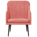 Fauteuil 63x76x80 cm fluweel roze