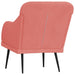 Fauteuil 63x76x80 cm fluweel roze