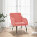Fauteuil 63x76x80 cm fluweel roze