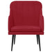 Fauteuil 63x76x80 cm fluweel wijnrood