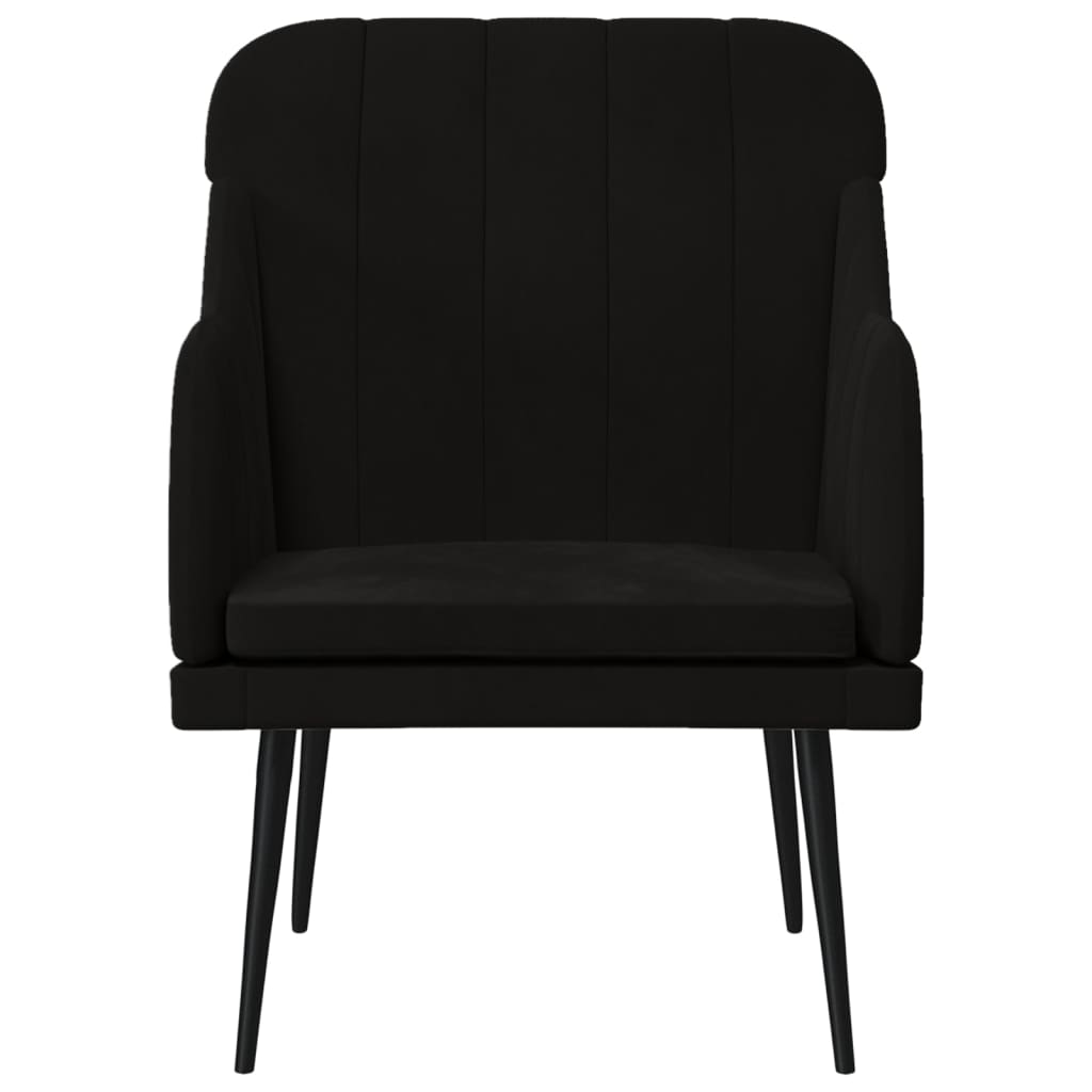 Fauteuil 63x76x80 cm fluweel zwart