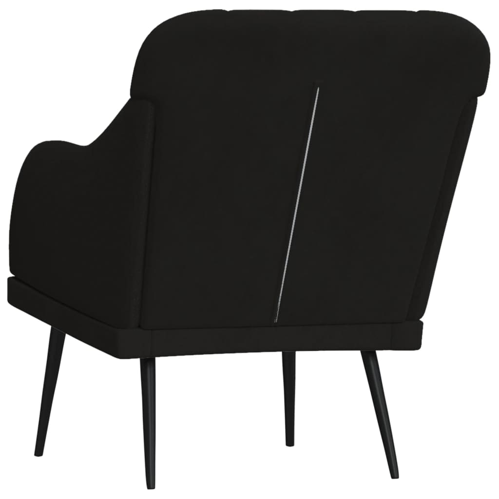 Fauteuil 63x76x80 cm fluweel zwart