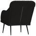 Fauteuil 63x76x80 cm fluweel zwart