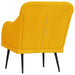 Fauteuil 63x76x80 cm fluweel geel