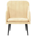 Fauteuil 63x76x80 cm fluweel crèmekleurig