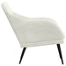 Fauteuil 63x76x80 cm fluweel crèmekleurig
