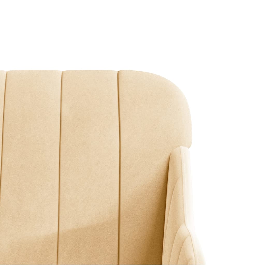 Fauteuil 63x76x80 cm fluweel crèmekleurig