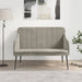 Bankje 110x76x80 cm fluweel lichtgrijs