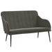 Bankje 110x76x80 cm fluweel donkergrijs