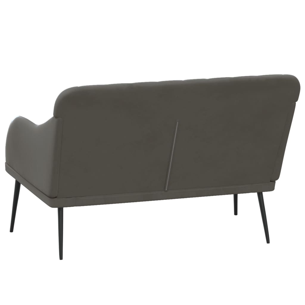 Bankje 110x76x80 cm fluweel donkergrijs