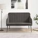 Bankje 110x76x80 cm fluweel donkergrijs