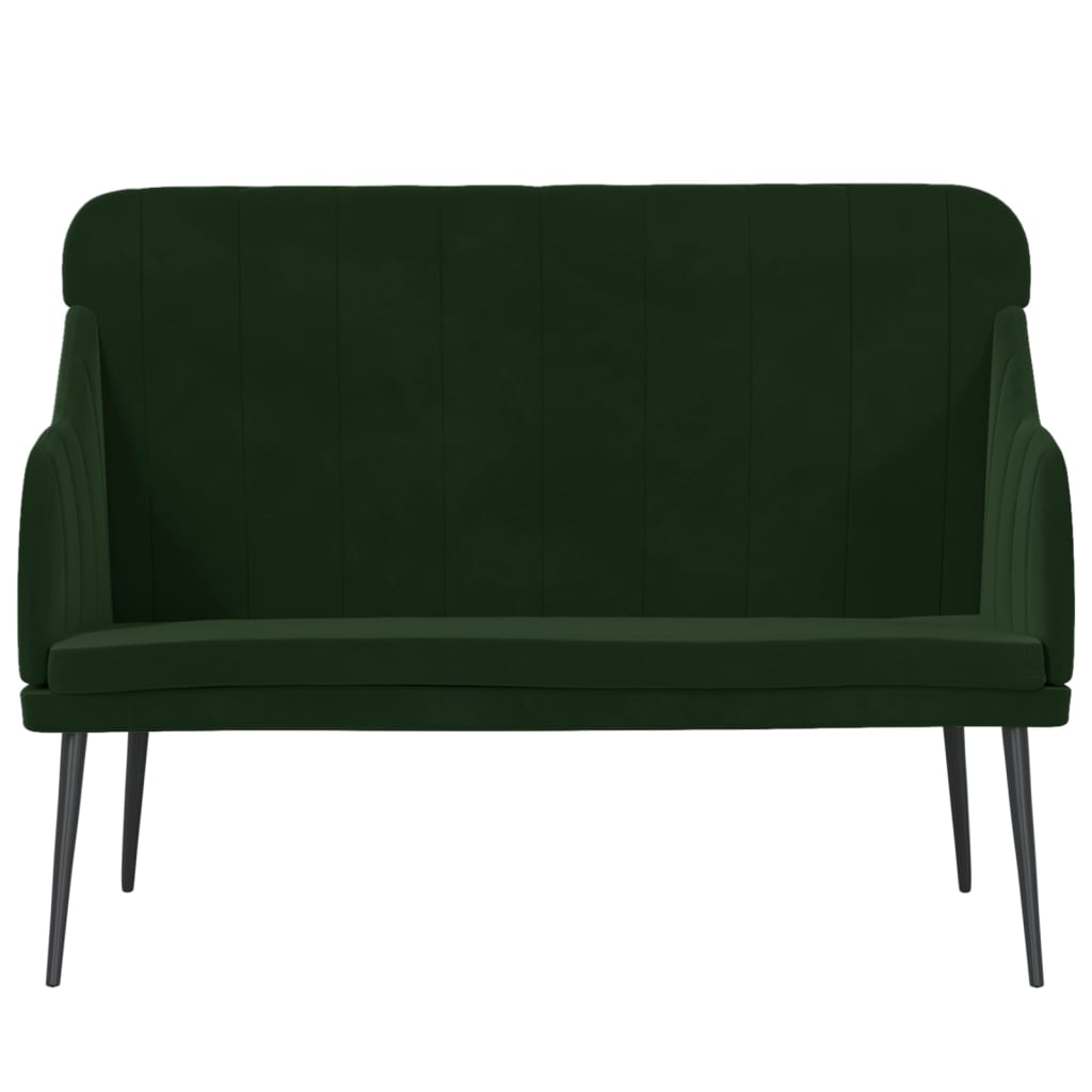 Bankje 110x76x80 cm fluweel donkergroen