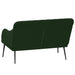 Bankje 110x76x80 cm fluweel donkergroen