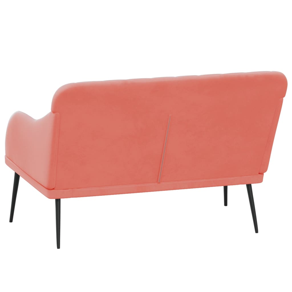 Bankje 110x76x80 cm fluweel roze