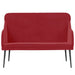 Bankje 110x76x80 cm fluweel wijnrood
