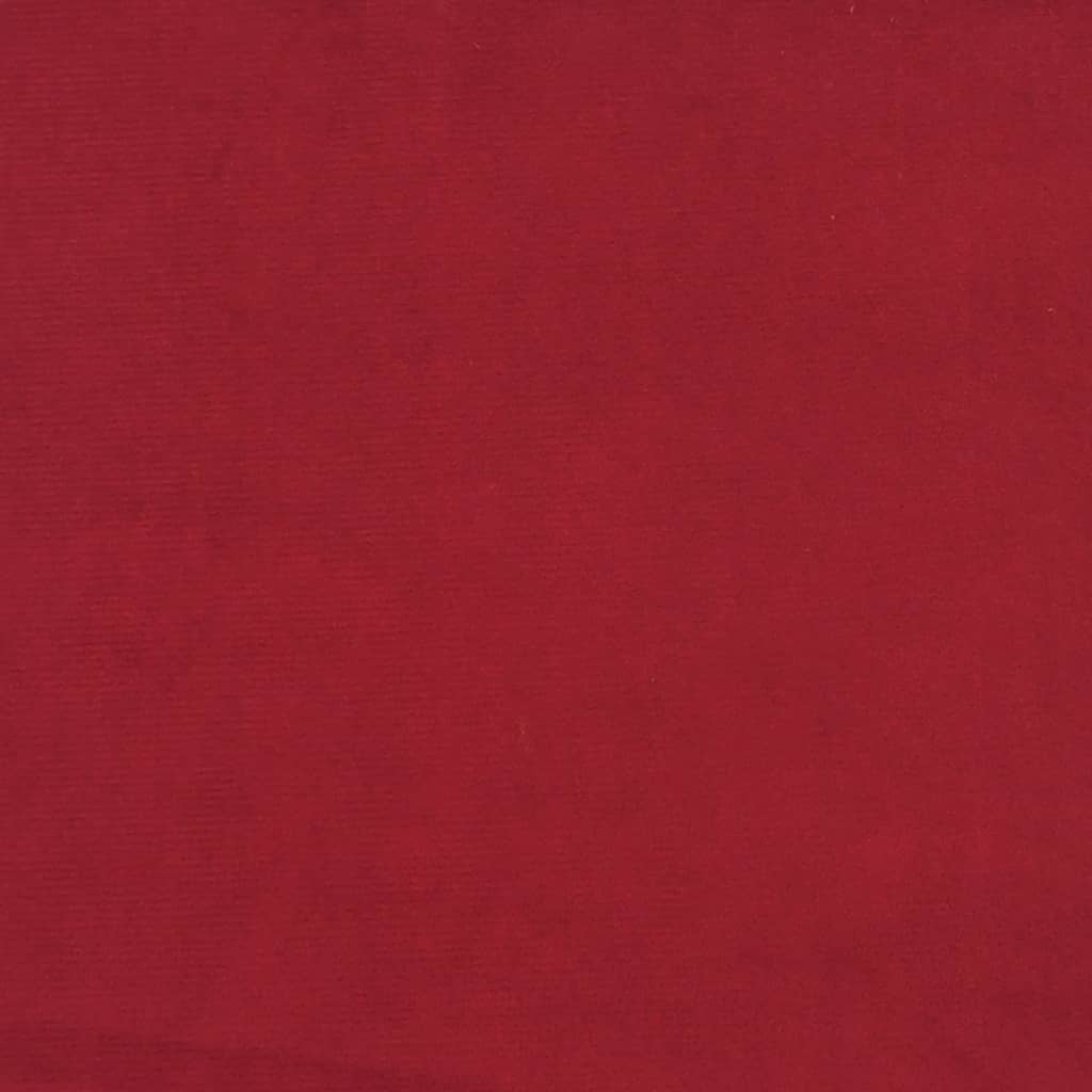 Bankje 110x76x80 cm fluweel wijnrood
