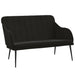 Bankje 110x76x80 cm fluweel zwart