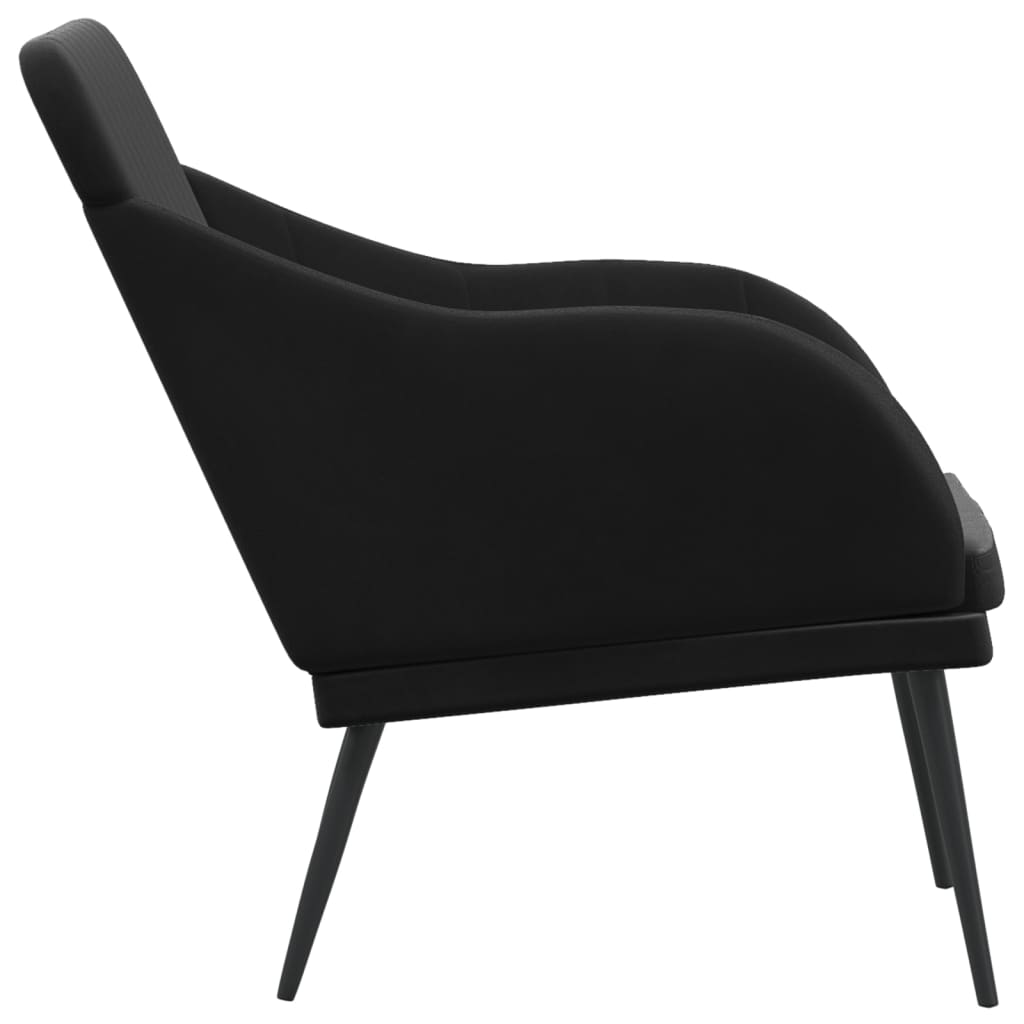 Bankje 110x76x80 cm fluweel zwart