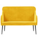 Bankje 110x76x80 cm fluweel geel