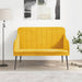Bankje 110x76x80 cm fluweel geel