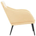 Bankje 110x76x80 cm fluweel crèmekleurig