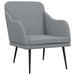 Fauteuil 63x76x80 cm stof lichtgrijs