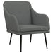 Fauteuil 63x76x80 cm stof donkergrijs