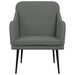 Fauteuil 63x76x80 cm stof donkergrijs