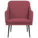 Fauteuil 63x76x80 cm stof wijnrood