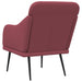 Fauteuil 63x76x80 cm stof wijnrood