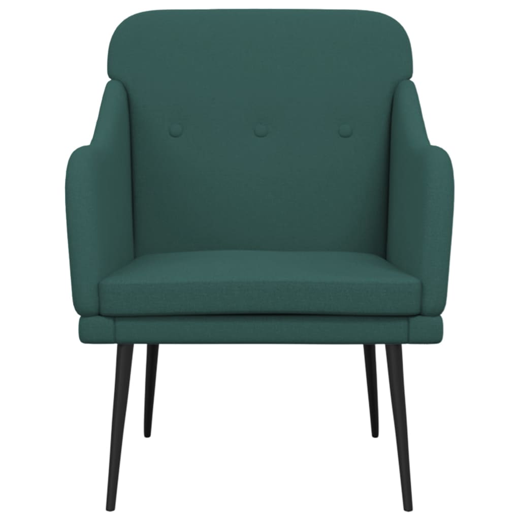 Fauteuil 63x76x80 cm stof donkergroen