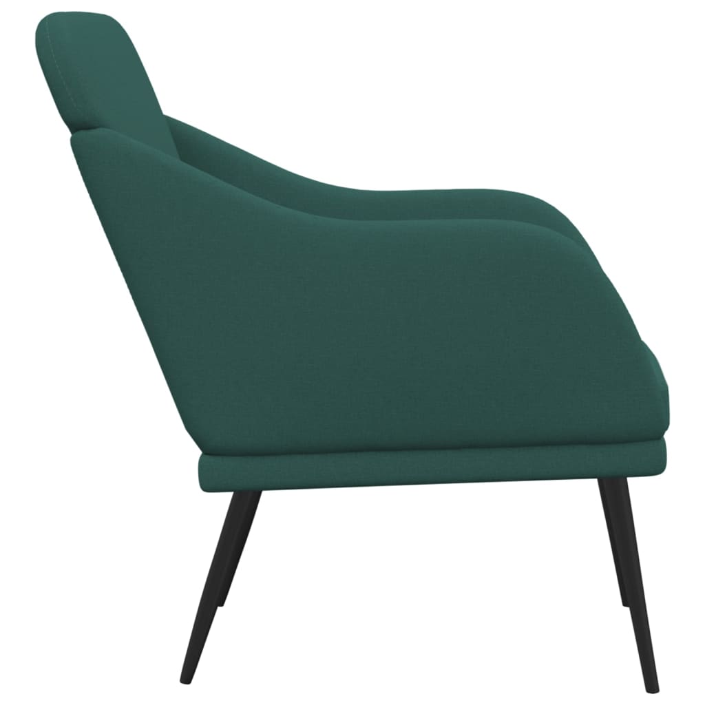 Fauteuil 63x76x80 cm stof donkergroen