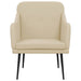 Fauteuil 63x76x80 cm stof crèmekleurig